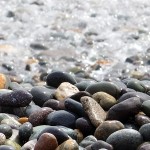 Tide running off the beach - the beach of rocks