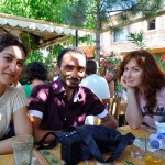 Having lunch with our new friends in Cappadocia